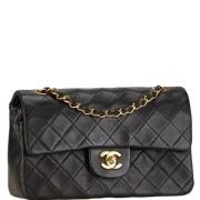 Pre-owned Leather chanel-bags Chanel Vintage , Black , Dames