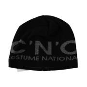 Zwarte wollen blend beanie muts Costume National , Black , Unisex