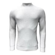 Rainwool Turtleneck Sweater Wit Gran Sasso , White , Heren