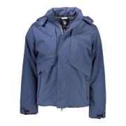 Blauwe Waterdichte Hoodie met Zakken U.s. Polo Assn. , Blue , Heren