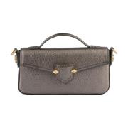 Metallic Crossbody Clutch Tas Pourchet Paris , Gray , Dames