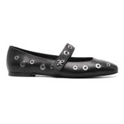 Rock Black Nappa Ballet Flats Roberto Festa , Black , Dames