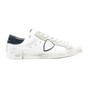 Witte Sneakers met Logo Applicatie Philippe Model , White , Heren