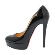 Pre-owned Leather heels Christian Louboutin Pre-owned , Black , Dames