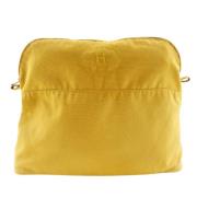 Pre-owned Cotton pouches Hermès Vintage , Yellow , Dames