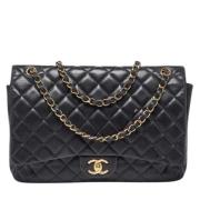 Pre-owned Leather chanel-bags Chanel Vintage , Black , Dames