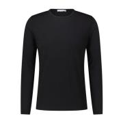 Katoenmix Longsleeve Ideale Pasvorm Kiefermann , Black , Heren