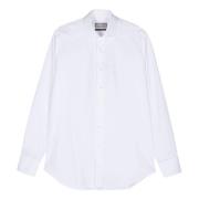 Impeccabile Katoenen Overhemd Canali , White , Heren