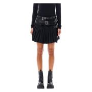 Geplooide Minirok Met Riem Junya Watanabe , Black , Dames