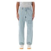 Carpenter Jeans met Box Logo Pleasures , Blue , Heren