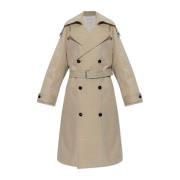 Trenchcoat met ruitpatroon Bottega Veneta , Beige , Dames