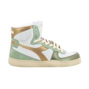 Groene Dames Basket Metal Sneakers Diadora , Multicolor , Dames