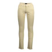 Beige Katoenen Slim Broek Gant , Beige , Heren