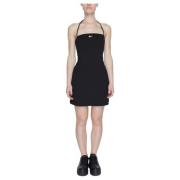 Elegante Zwarte Jurk Tommy Hilfiger , Black , Dames