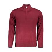 Geborduurde half-zip trui van nylon U.s. Polo Assn. , Pink , Heren