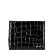 Pre-owned Leather wallets Prada Vintage , Black , Dames