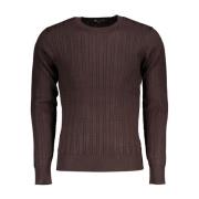 Geborduurde Crew Neck Sweater in Nylon U.s. Polo Assn. , Brown , Heren