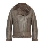 Shearling Jas Yves Salomon , Gray , Dames