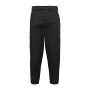 Antraciet Wit Streep Broek Zakken Neil Barrett , Black , Heren