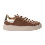 Meisjes Leren Sneakers Stijlvol Comfortabel Nerogiardini , Beige , Dam...