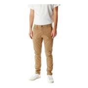 Slim Tapered Chino Broek Blue de Gênes , Brown , Heren