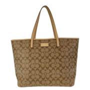 Pre-owned Canvas totes Coach Pre-owned , Beige , Dames