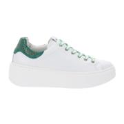 Elegante Leren Sneakers Nerogiardini , White , Dames