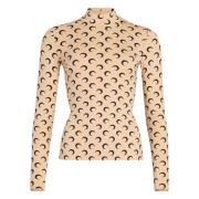 Maanprint Beige Shirt Marine Serre , Beige , Dames