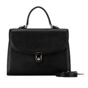 Pre-owned Leather handbags Burberry Vintage , Black , Dames