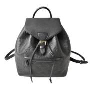 Pre-owned Leather backpacks Louis Vuitton Vintage , Black , Dames