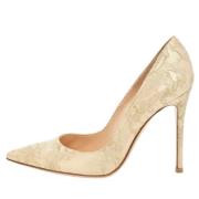 Pre-owned Lace heels Gianvito Rossi Pre-owned , Yellow , Dames