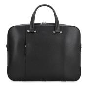 Zafiro Leren Aktetas Furla , Black , Heren