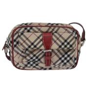 Pre-owned Canvas shoulder-bags Burberry Vintage , Beige , Dames