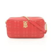 Pre-owned Leather shoulder-bags Burberry Vintage , Red , Dames