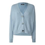 Heldere Blauwe Cardigan Sweater Knoopsluiting Max Mara Weekend , Blue ...