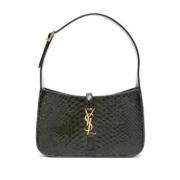 Groene Python Schoudertas Saint Laurent , Black , Dames