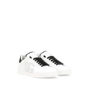 Witte Kalf Sneaker met Veters Dolce & Gabbana , White , Heren