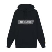 Vibrations Print Hoodie Lyle & Scott , Blue , Heren