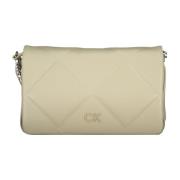 Beige Schoudertas met Contrastdetails Calvin Klein , Beige , Dames