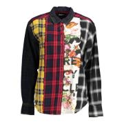 Lange mouwen shirt Italiaanse kraag contrastdetails Desigual , Multico...