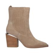 Block Heel Enkellaars Alma EN Pena , Beige , Dames