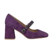 Hakken schoen met versierde band Alma EN Pena , Purple , Dames