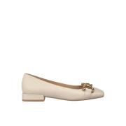 Platte ballerina met metalen stijgbeugel Alma EN Pena , White , Dames