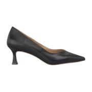 Puntige Neus Middelhoge Leren Schoen Alma EN Pena , Black , Dames