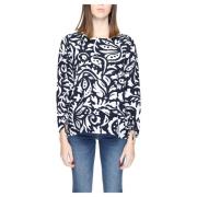 Blauwe Lange Mouw Blouse Street One , Multicolor , Dames