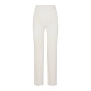 Geribbelde Witte Broek Slim Fit Patrizia Pepe , White , Dames