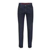 Slim-fit Donkerblauwe Denim Jeans Meyer , Blue , Heren