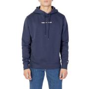 Blauw Print Hoodie Tommy Hilfiger , Blue , Heren