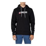 Gedrukte capuchontrui in zwart Tommy Hilfiger , Black , Heren