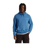 Geborduurde Loopback Hoodie Lyle & Scott , Blue , Heren